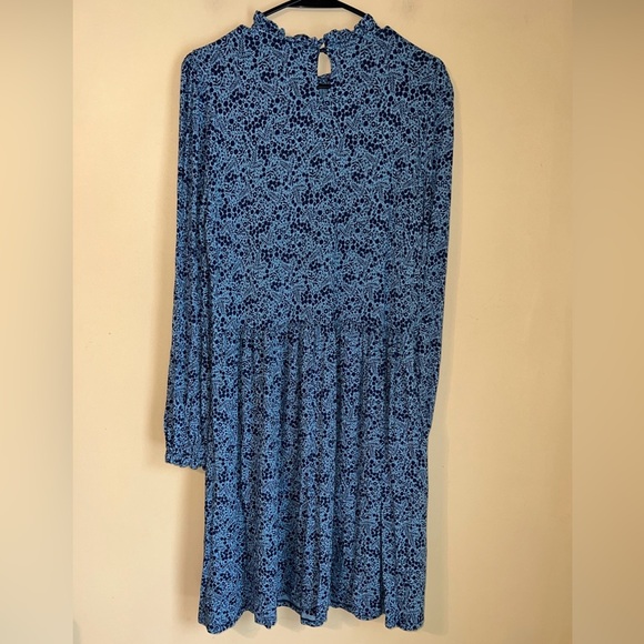 Boden Clara Jersey Knit Mini Dress High Neck size 10 blue - Picture 6 of 6